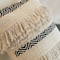 Deerlux 16" Handwoven Cotton Throw Pillow Cover with Boho Design and Fringed Lines with Filler, Natural QI004308.K - alternate 7